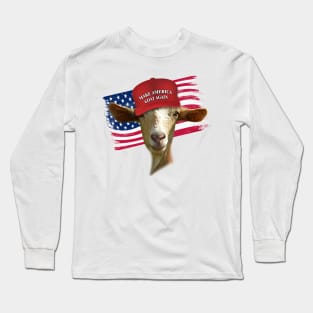 Make America GOAT Again Golden Guernsey Goat Long Sleeve T-Shirt